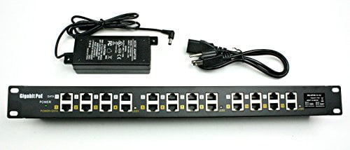 2x Passive PoE Injector Gigabit Ethernet Adapter LED RJ45 Connector 12-52V 