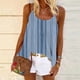 thumbnail image 1 of Puntoco Camisas ajustadas para mujer, blusas casuales sin mangas con cuello redondo y estampado a la moda para mujer, 1 of 5