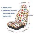 thumbnail image 3 of Wukai Hot Dog Pizza Full Set Car Seat Covers with Soft Padding Universal Auto Front Seats Protector and Cushion Mat, 3 of 5