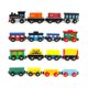 thumbnail image 1 of Juego de trenes de madera Wondertoys magnético de 16 piezas para niños pequeños, 1 of 9