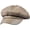 Khaki, variant on Faux Leather Newsboy Cap, Vintage Baker Boy Hat for Women, Ideal for Casual/Street Style