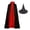 A with hat, variant on Vampire Cloak Costume - Adult Halloween Costume - Double-sided Standing Collar Cloak in Black and Red