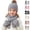 Black, variant on YUANxueke Kids Winter Hat Scarf Gloves Set, Girls Boys Pom Hat Beanie Knitted Scarves Mittens, 3-Piece Thick Ski Sets