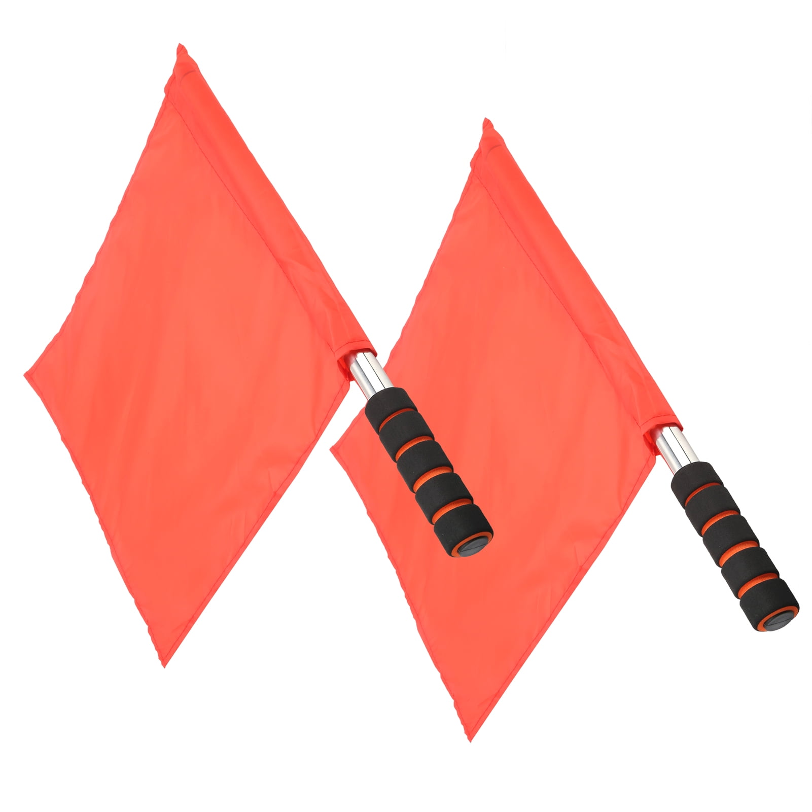 Red VICASKY Referee Flag Sports Linesman Flags Hand Flags with Stainless Steel Pole 4pcs Hand Flags for Soccer Volleyball Football Track 