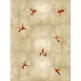 thumbnail image 2 of Blake, Madeline 25x32 Gold Ornate Wood Framed with Double Matting Museum Art Print Titled - Hummingbirds Red on Gold I, 2 of 4