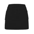 thumbnail image 5 of GEWSEY Midi Skorts for Women Casual Plus Size High Waist Athletic Skirt with Shorts Underneath Tennis Skorts with Pockets Tummy Control (Black, 4XL), 5 of 6