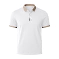 thumbnail image 7 of COSFO Colorblock Mens Polo Shirt Casual Short Sleeve Golf Shirt Loose Fit Pullover Collared Quick Dry Performance Tops, 7 of 7