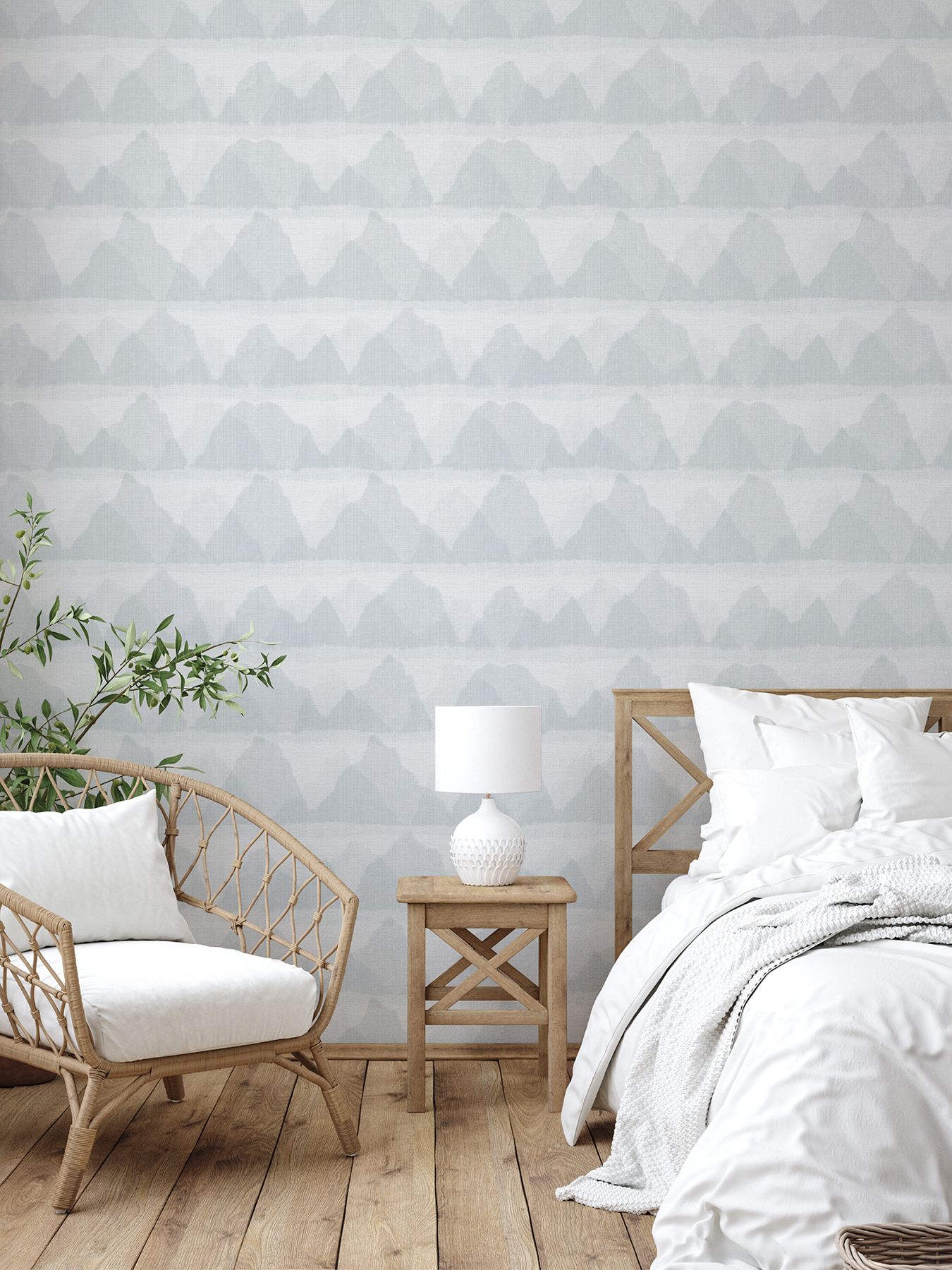 Nuwallpaper Blue Mountain Peak Peel & Stick String Wallpaper