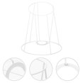 thumbnail image 2 of Braiding Stand Metal Lamp Harp Shade Holder Ring Industrial Lamp Shade Lamp Shade Adaptor Lamp Shade Cage, 2 of 3