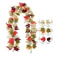 thumbnail image 6 of Fall Maple Leaf Garland,Thanksgiving Halloween Artificial Maple Leaves Hanging Plant Vine,69" Fake Autumn Foliage Garland for Thanksgiving Farmhouse Harvest Fireplace Party Decor, 6 of 8