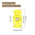 thumbnail image 2 of Unique Bargains 30Pack 5.5x3mm Cord Lock Plastic Single Hole Spring Toggle Stoppers, Yellow, 2 of 5