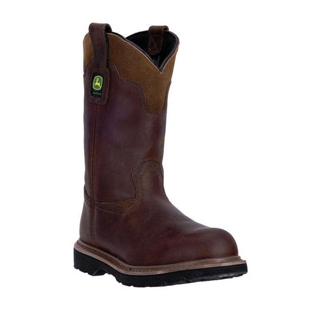 John Deere John Deere Western Boots Mens 11" Gaucho Pull On Welt Brown JD4194