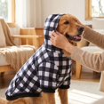 thumbnail image 5 of Classic Plaid Dog Hoodie Sweatshirt Soft Warm Hooded Pet Clothes with Pocket Daily holiday dress-up Fall Winter Apparel for Small Medium Large Dogs, 5 of 5