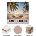 thumbnail image 3 of Beach Palm Tree Decor Tropical Wall Decor Beach House Wall Decor Hammock Time To Beach Wooden Sign MDF Hanging Wood Plaques for Home Office Funny Bathroom Decor 12x12 Inch, 3 of 8