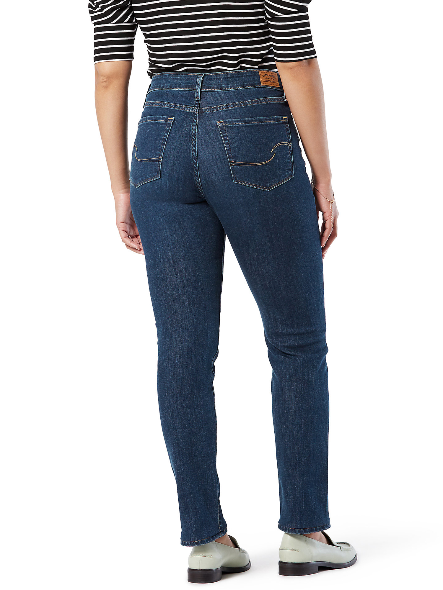 Signature by Levi Strauss & Co. Women's and Women's Plus Size Mid Rise Modern Straight Jeans, Sizes 2-28 - image 4 of 8