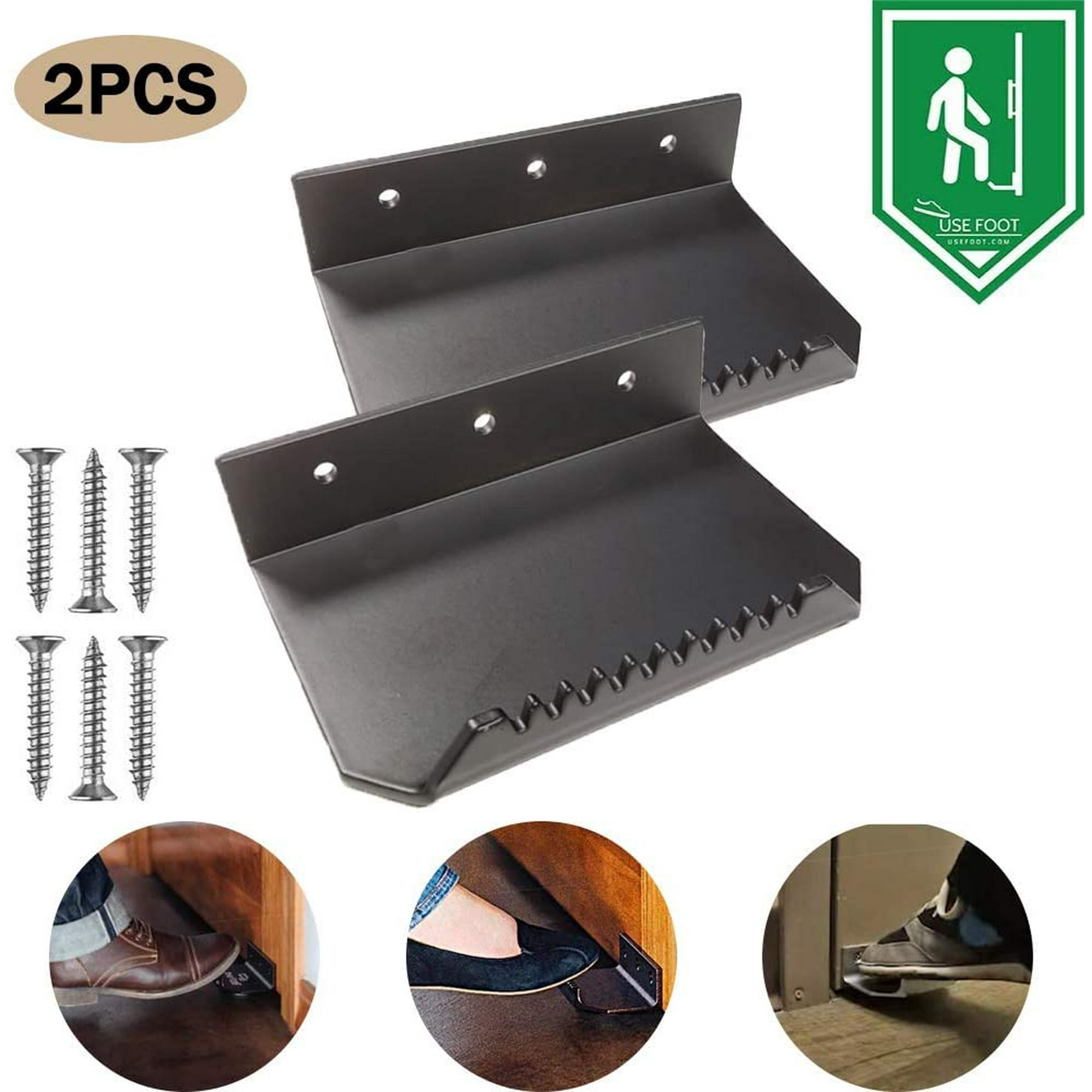 2pack No Touch Hands Free Door Opener Foot Operated Door Opener Tool With 3pcs Screws For Bathroom Public Bathroom Walmart Canada