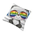 thumbnail image 2 of Rateoe Panda with Sun glasses Pattern Throw Pillow Cover Premium Pillow Stuffer Sham Square for Decorative Cushion Bed Couch Sofa(Pillow insert not included), 2 of 8