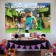 thumbnail image 2 of Telón de fondo Fiesta de cumpleaños Minecraft Fondo Tela Tema Decoración Banner kaili Sencillez, 2 of 5