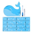 thumbnail image 1 of Miangastore Height Chart Blue 1 Set 7.1X6.3X0.6In Removable Without Residue, 1 of 8
