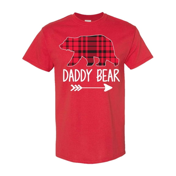 Inktastic Plaid Daddy Bear with Arrow T-Shirt