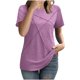 thumbnail image 3 of Ropa bonita,Camiseta informal de manga corta y cuello redondo para mujer, de poliéster, color liso, ligera y cómoda para uso diario, sopatenor, 3 of 9
