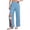 Blue, variant on Open Leg Sweatpants for Women with Side Snaps - Adaptive Recovery Pants for Hip & Knee Surgery, High Waisted Lounge Trousers with Pockets Pink XXL