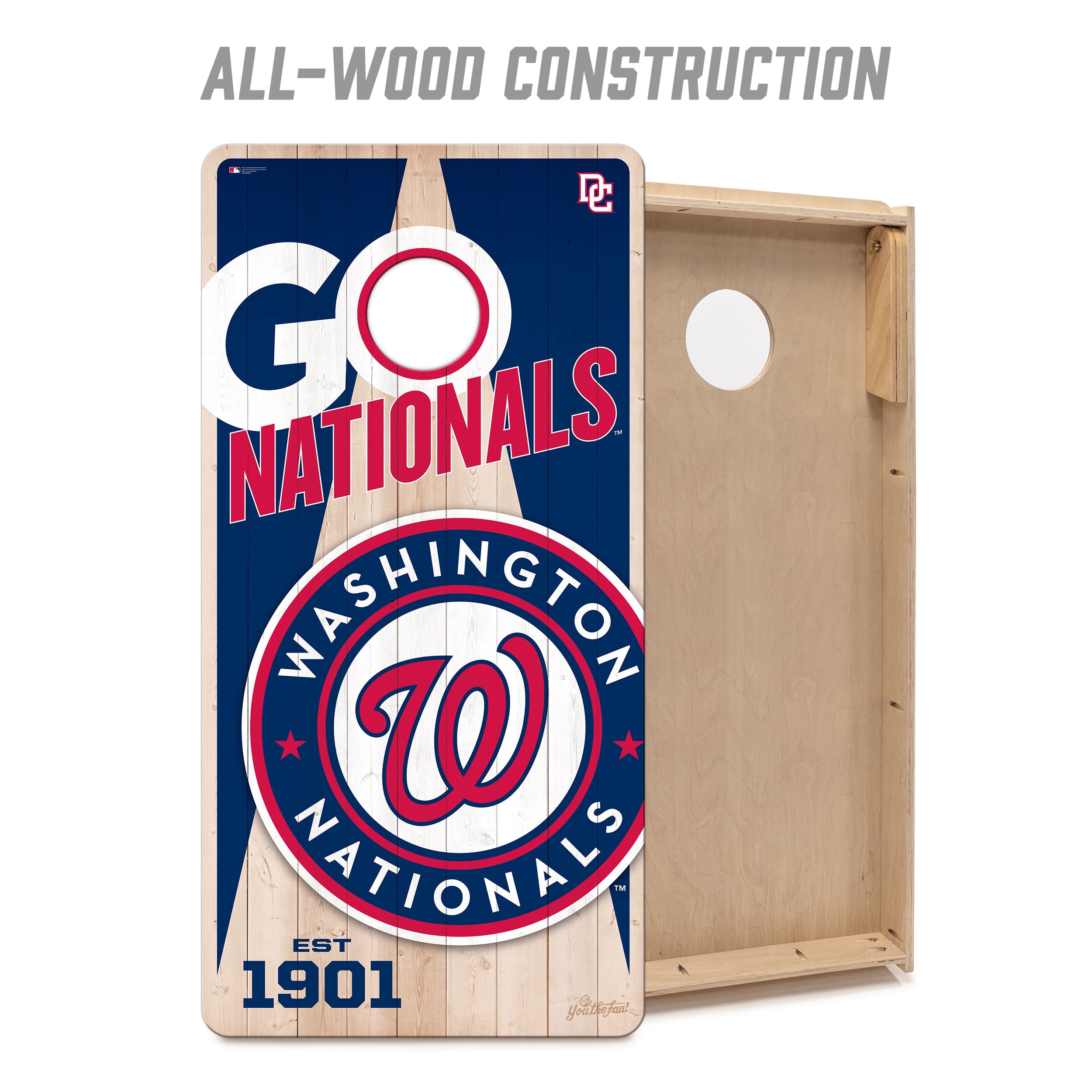 YouTheFan MLB Washington Nationals 2' x 4' Cornhole Game No Bags