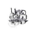thumbnail image 1 of Bateria De Cocina Cacerolas Y Sarten 21 Pzs Acero Inoxidable PLATA, 1 of 4