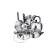 thumbnail image 1 of Bateria De Cocina Cacerolas Y Sarten 21 Pzs Acero Inoxidable PLATA, 1 of 4