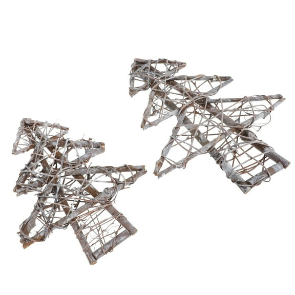 WRITWAA 2Pcs DIY Wreath Tree Frame Grey Metal for Christmas Festival Decoration