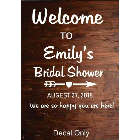 Personalized Name Decal Sticker Custom Initial Wall Personalization Welcome To YOUR NAME Bridal Shower Wedding Quote Marriage Married 10X20”