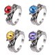 thumbnail image 5 of Jumpingount Anillo con dije de personalidad, diseño Vintage, suministro de joyería de aleación, accesorios a juego, anillos estereoscópicos de bucle Ropa, zapatos y accesorios Miscelánea Violeta Jumpingount AP010671-04B, 5 of 6