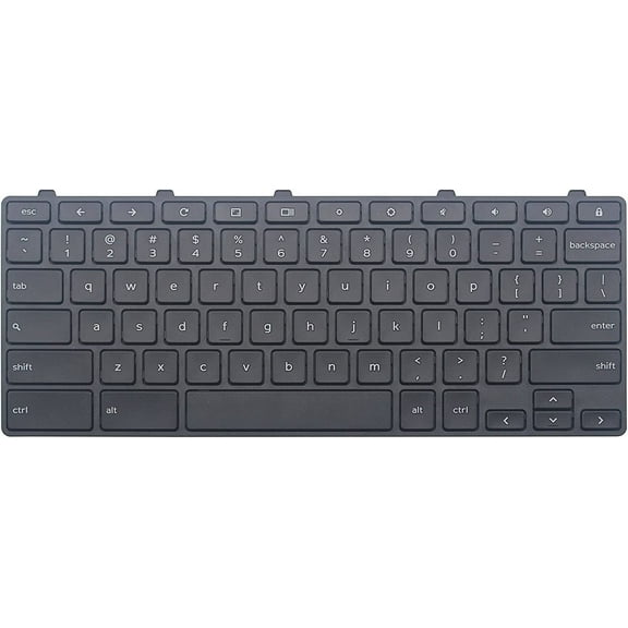 New US Black English Laptop Keyboard (with Frame) Replacement for Dell Chromebook 13 (3380) DP/N: 5XVF4, 05XVF4