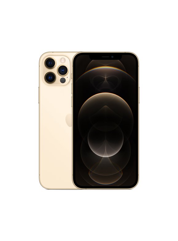 Straight Talk Apple iPhone 12 Pro, 128GB, Gold- Prepaid Smartphone [Locked to Carrier- Straight Talk]