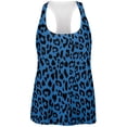 thumbnail image 1 of Blue Cheetah Print All Over Womens Racerback Tank Top, 1 of 1