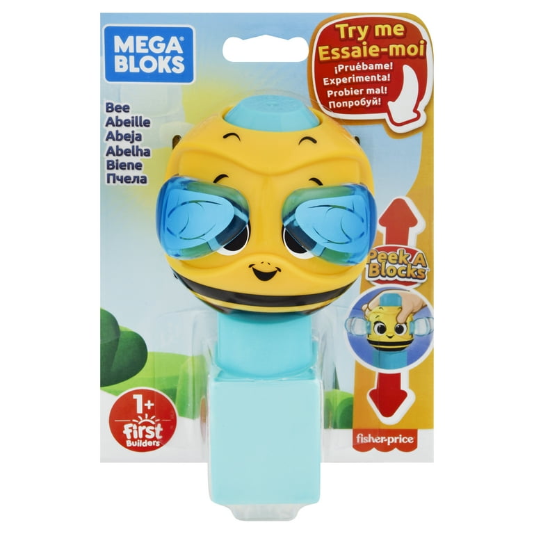 Mega Bloks Peek A Blocks Bee, Building Toys for Toddlers (2 pieces
