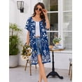 thumbnail image 5 of EKOUAER Womens Nightgown Solid Color Causal Nightdress Women Comfy Short Sleeves, 5 of 6