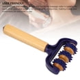 thumbnail image 4 of Suodoka Portable Wooden Massage Roller – 3‑Wheel Ergonomic Handheld Muscle Massager for Home, Office & Travel, 4 of 7