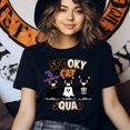 thumbnail image 4 of Spooky Cat Squad T-Shirt – Halloween Black Cat Costume Tee, Natural, Size L, 4 of 6