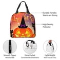 thumbnail image 4 of Fotbe Halloween Bolsa Térmica con Estampado y Forro de Aluminio Grueso Bolsa de Almuerzo con Bolsillo Frontal para Hombres y Mujeres, Ideal para Trabajo, Escuela, 4 of 8