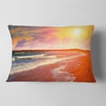 thumbnail image 2 of Designart Desert Beach at Sunset - Modern Beach Throw Pillow - 12x20, 2 of 5