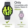 thumbnail image 6 of JETech Case with Screen Protector Compatible with Samsung Galaxy Watch 6 44mm, Overall Protective Cover, Built-in Tempered Glass Film High Sensitivity, 2 Pack (Gold), 6 of 6