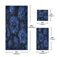 thumbnail image 3 of 3 Piece Bath Towels Set Bath Towel, Hand Towel and Face Towel for Bathroom, Gym, Hotel Deep Blue Flower, 3 of 8