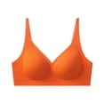 thumbnail image 5 of Xijirk Tank Tops Seamless V Neck Jelly Bra Comfortable Supportive Wireless Bralette for Everyday Wear Camisole Tops for Women,Orange,2XL, 5 of 5