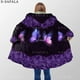 thumbnail image 1 of Capa Gruesa y cálida con capucha para hombre y mujer, abrigo con estampado 3D de mariposa hermosa, bata de lana a prueba de viento, manta con capucha-1, 1 of 4