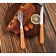 thumbnail image 2 of Juegos de cubiertos de 5, juego de cucharas, cuchillo y tenedor, acero inoxidable con mangos anchos de madera, juego de cubiertos, vajilla, 2 of 5