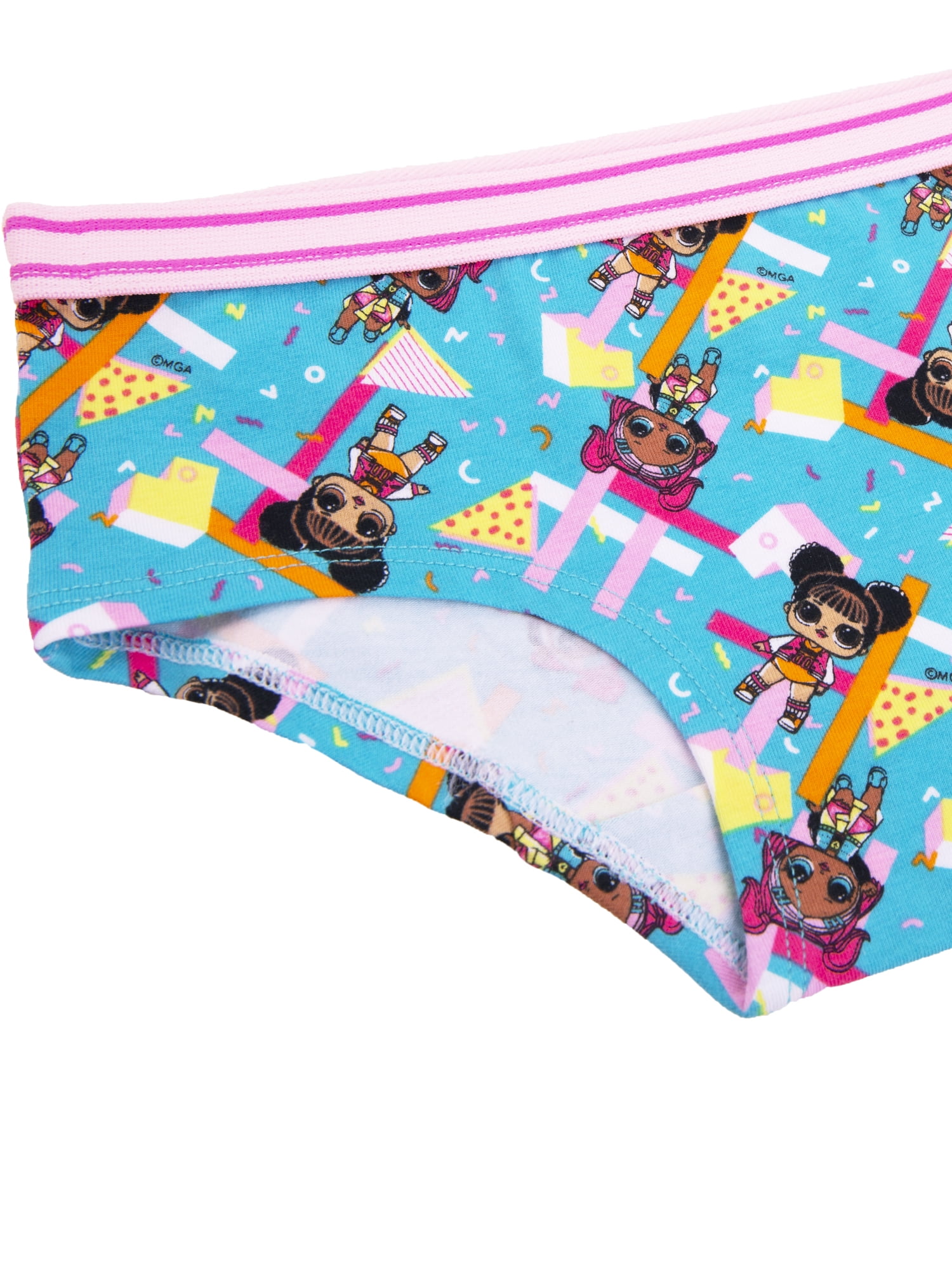 LOL Surprise! Girls Stretch Hipster Briefs Underwear, 4-Pack Sizes 6-10