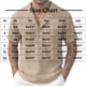 thumbnail image 2 of Ceisia Men's Solid Color Cotton Linen Casual Shirt Loose Shawl Collar Short Sleeve Top for Summer Black L Gifts, 2 of 6