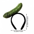 thumbnail image 2 of vlrwzc Simulated Food Hair Hoop Funny Kawaii Fruit Vegetable Headwear Novelty Cucumber Fancy Dress Hair Bands for Halloween Party, 2 of 7