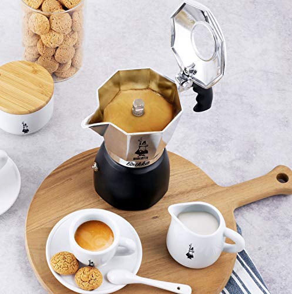 Bialetti New Brikka, Moka Pot, the only coffee maker capable of producing  the cream of the espresso 4 Cups, Aluminum 